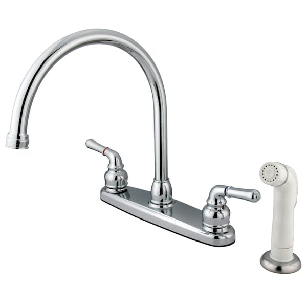 Kingston Brass Magellan 8" Centerset Kitchen Faucet, Chrome KB791 - main